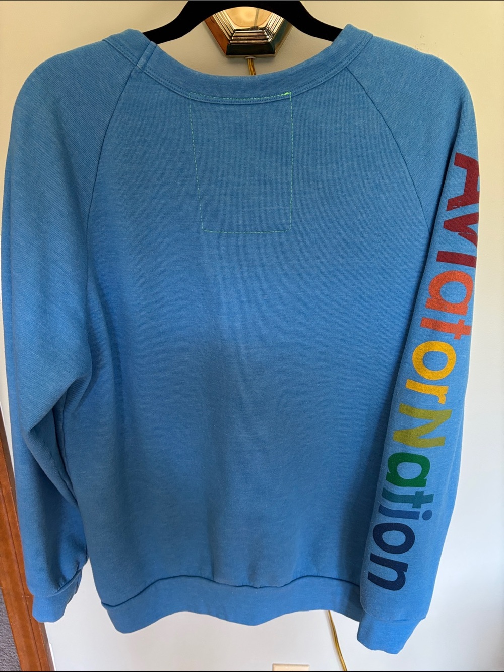 Aviator Nation Blue Aspen Ski Graphic Crewneck Sweatshirt - Picture 5 of 5